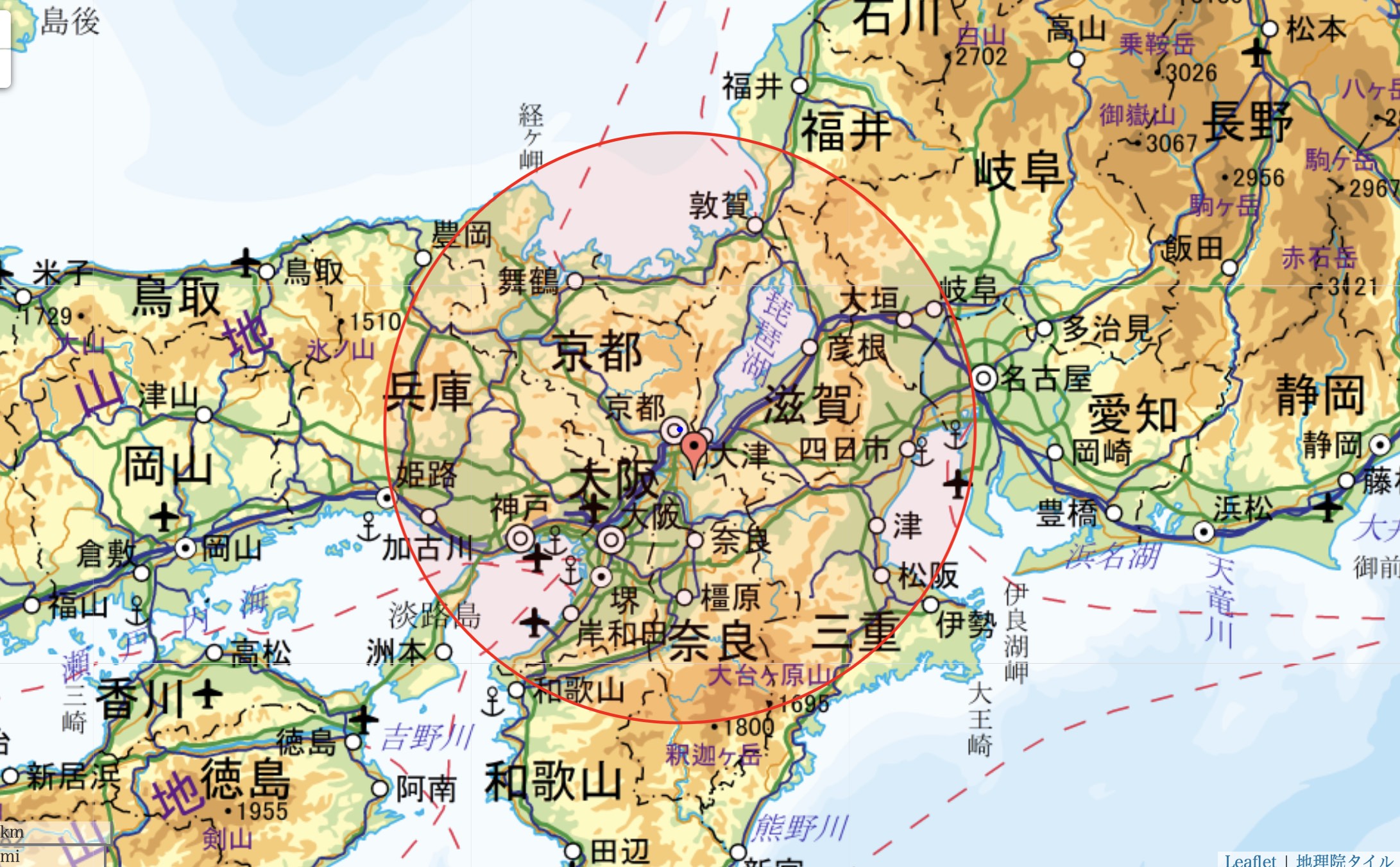 京大病院中心地図